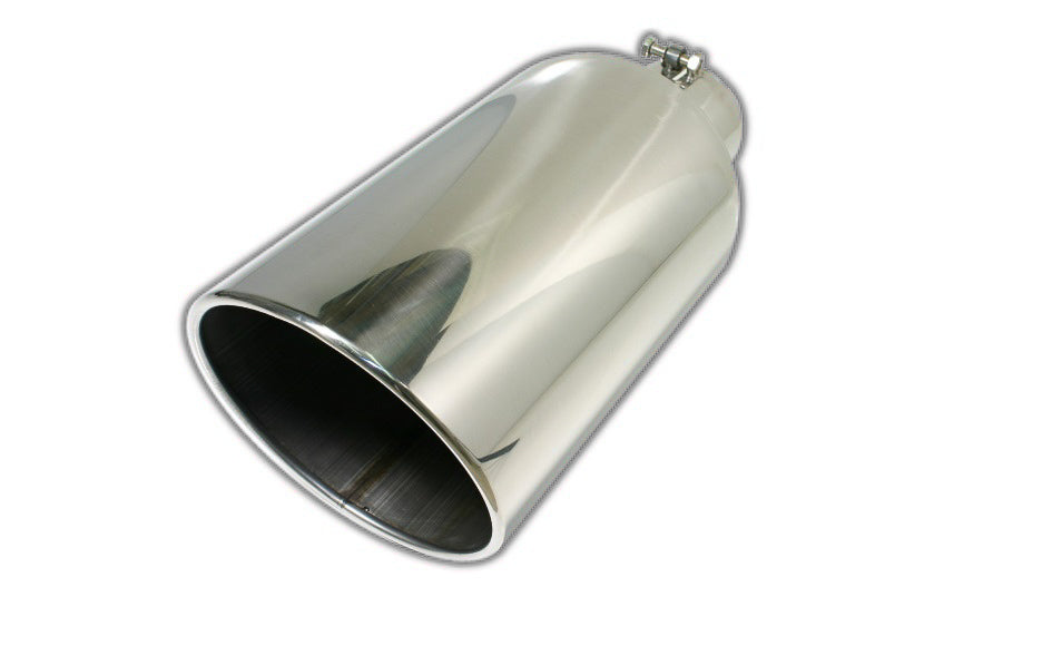 Bolt-on Rolled Angle Cut | Polished 304 Stainless Exhaust Tip